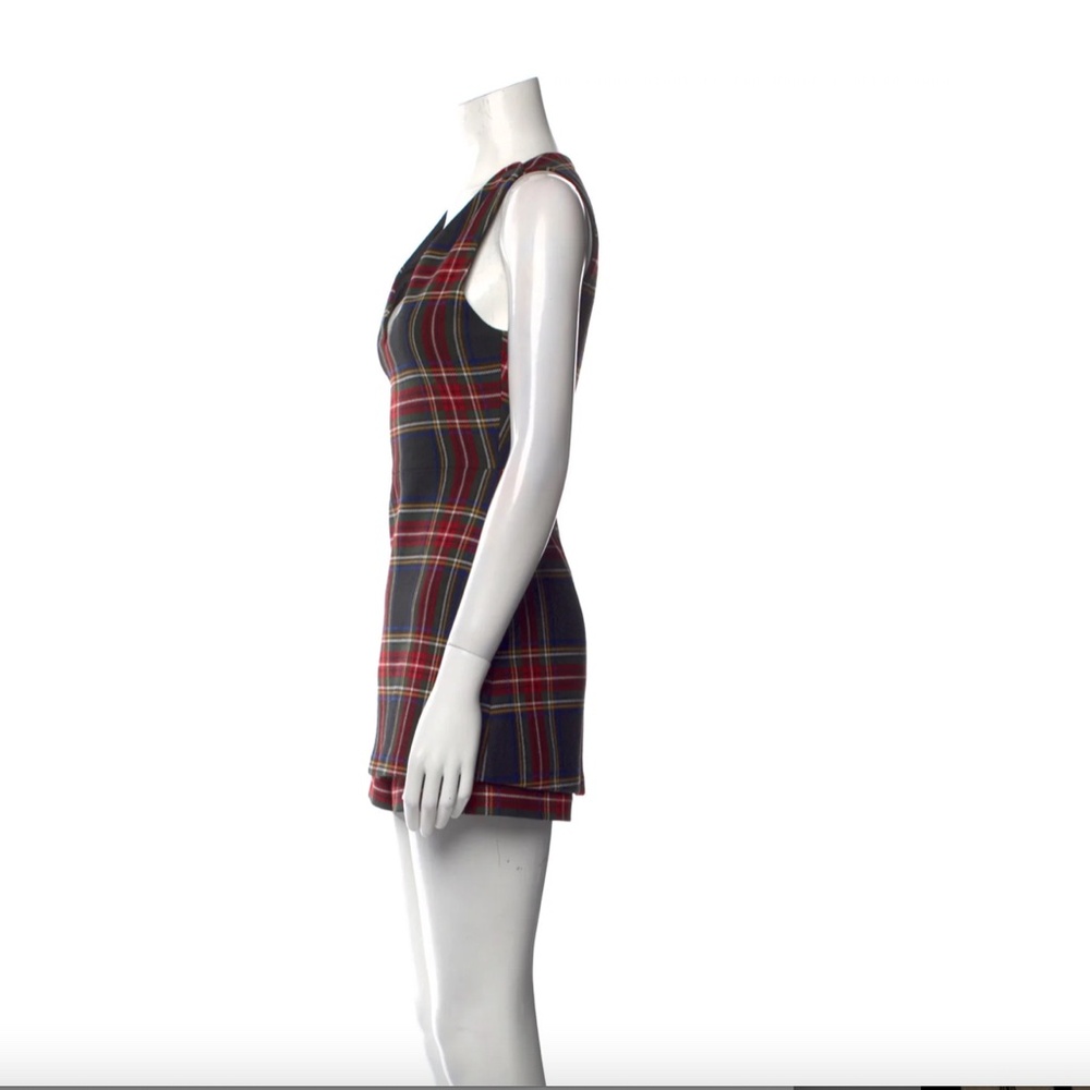 Maje Plaid Print V-Neck Romper - Picture 3 of 11